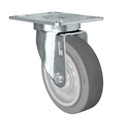 Casterhq 4"x1-1/4" Swivel Caster, Thermo Plastic Rubber Wheel, 300 lbs Capa HD-24CS414FX35X-02